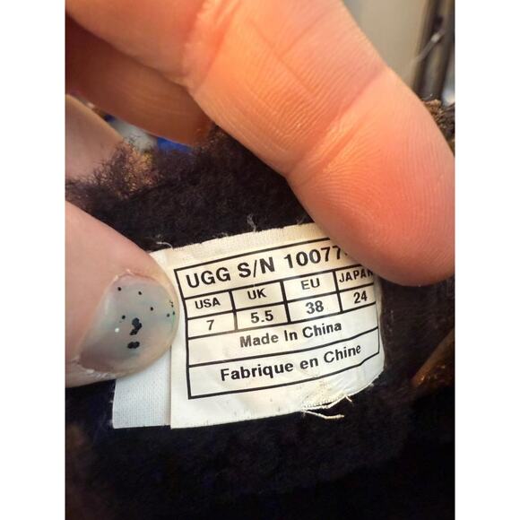 UGG Oregon Shearling Moto Buckle Stout Brown Boot Women size 7 - Picture 10 of 10